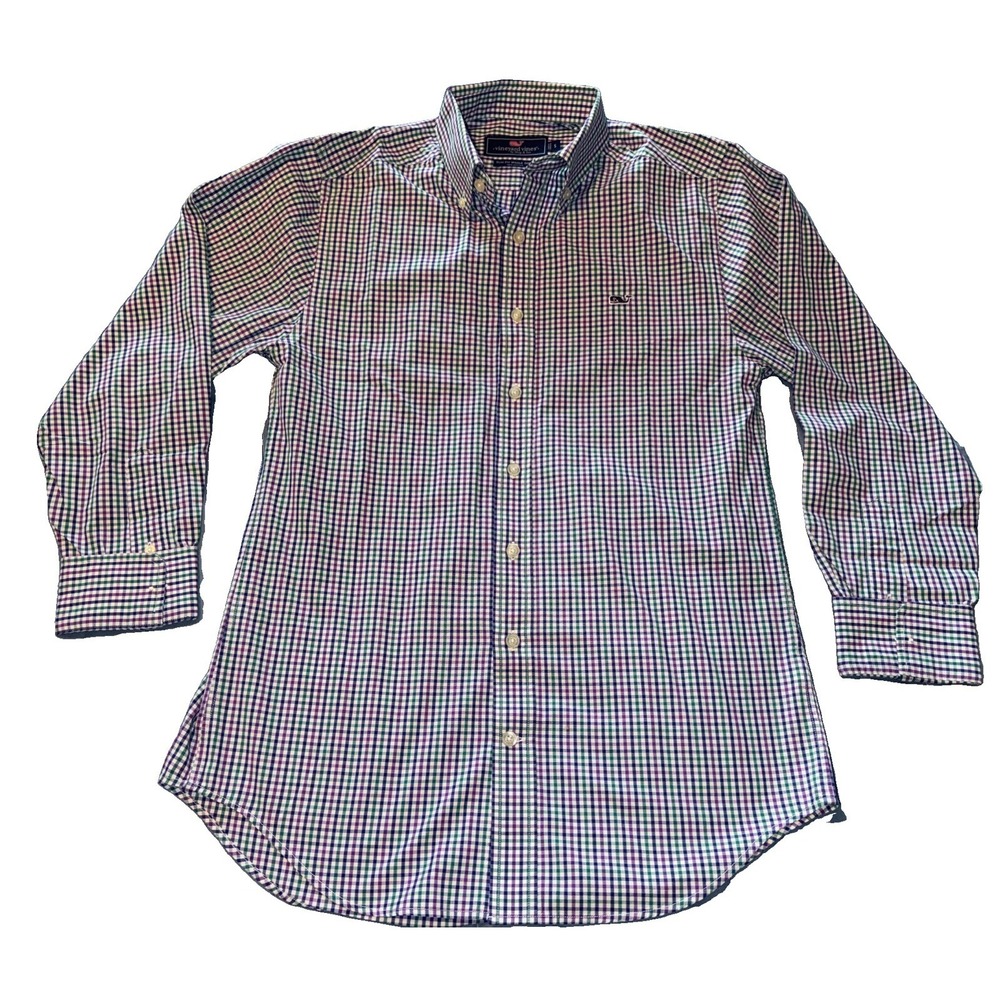 Vineyard Vines Regular Fit Whale Shirt Long Sleeve Classic Style Small